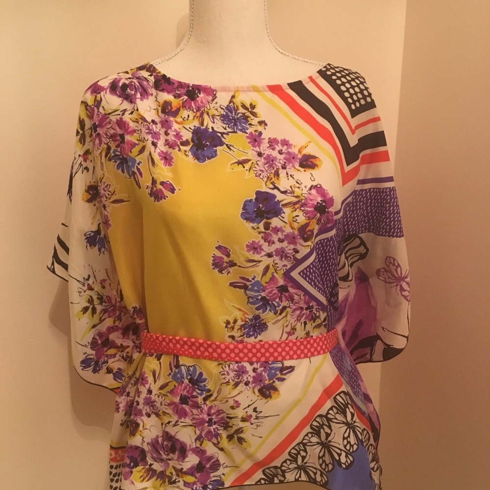 CAbi L 100% Silk Blouse